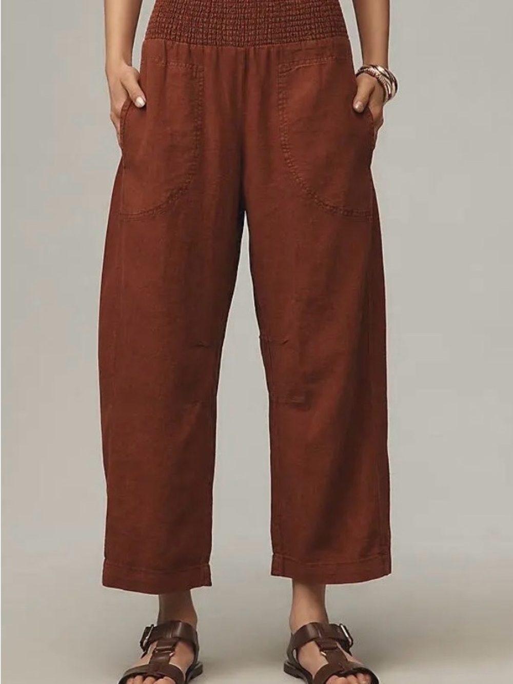 Anthropologie Reese Linen Blend Pants by Pilcro - Picture 2 of 6